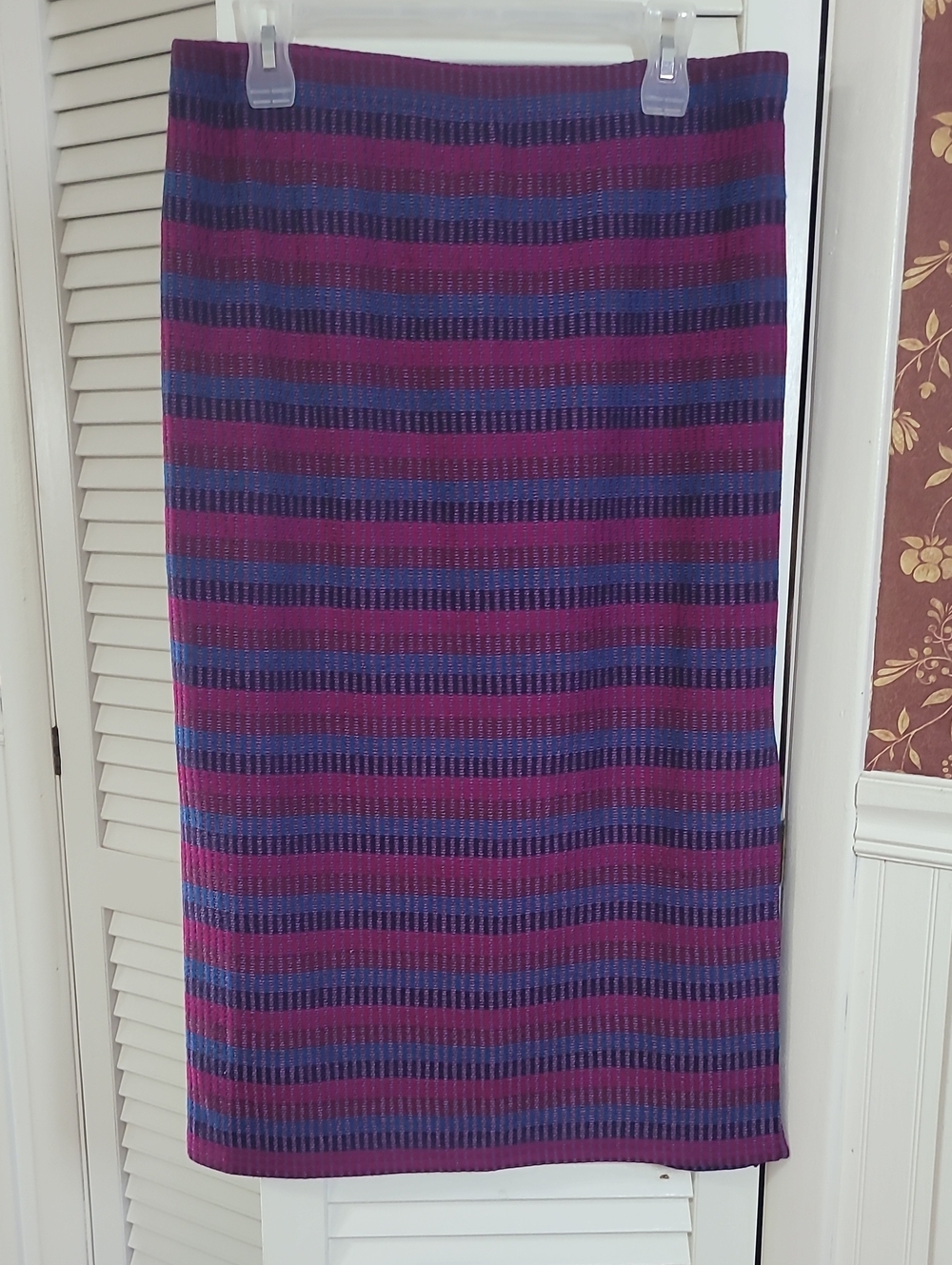 Time and Tru Striped Skirt in Purple and Blue